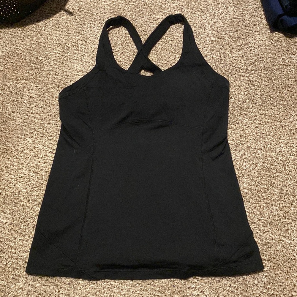 Lululemon Strappy Crossback Tank Top Women's Black. Unsure of size - Measurement